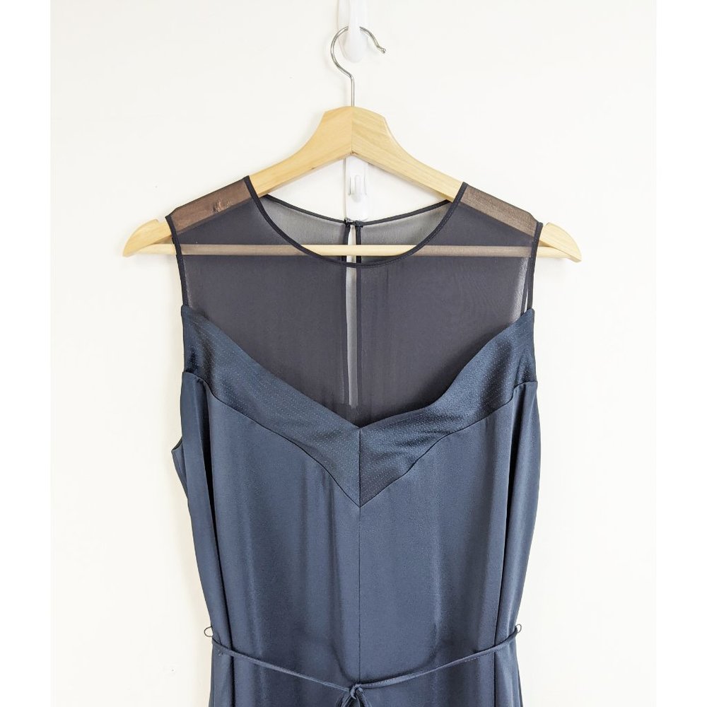 NWT Hugo Boss Dalatena Sleeveless Mesh Gown Navy 8 - Picture 3 of 8
